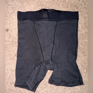 Skims Cotton Rib Boxer (Black)